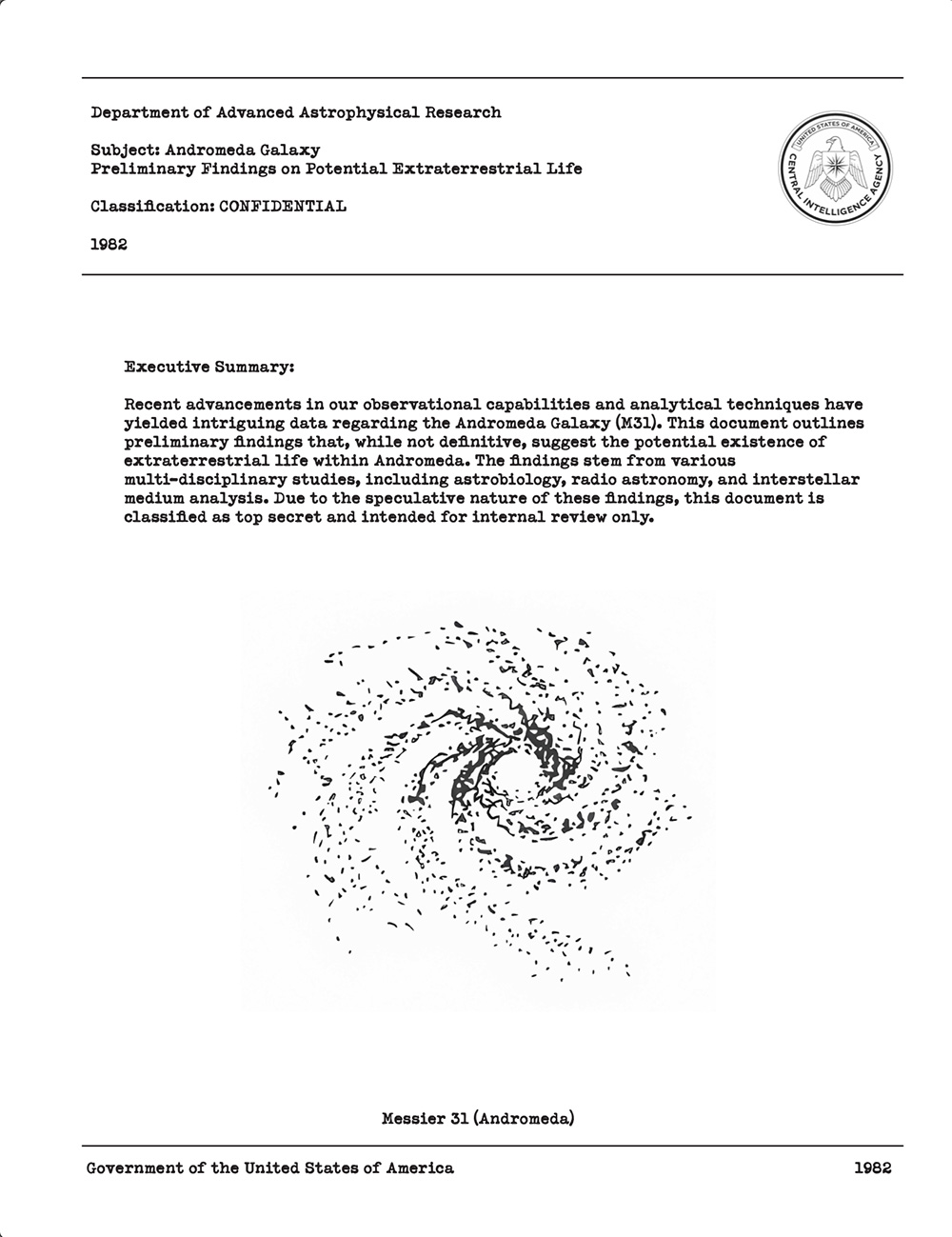 Government Documents on Andromeda